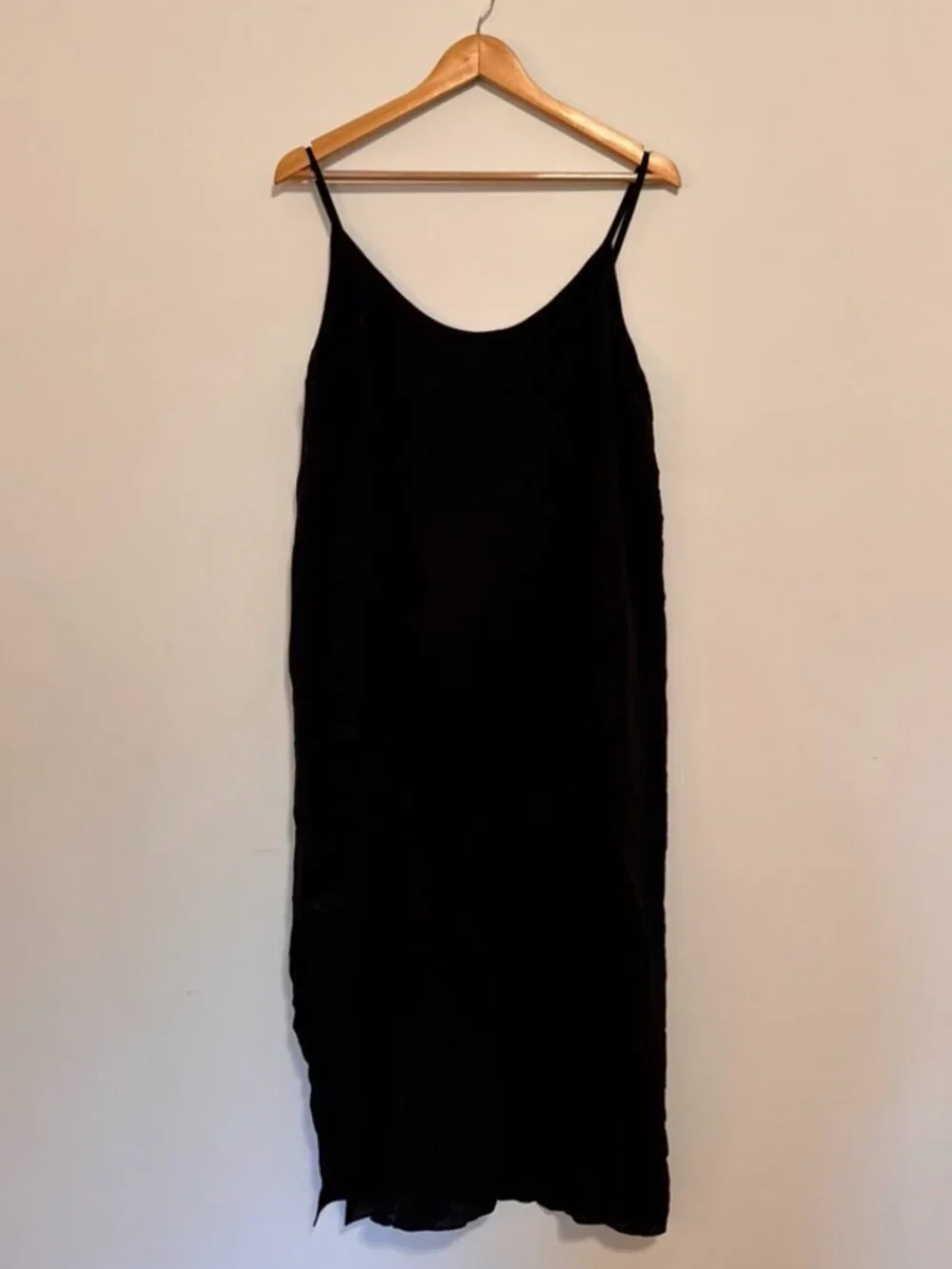 Everlane black slip dress